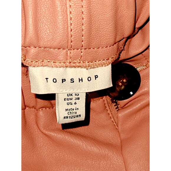 Topshop Bishop Pink Sleeve Sweater Size 4 Chunky Cable Knit And Pleather  Shorts - Picture 5 of 8